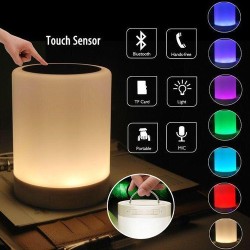 Wireless Bluetooth Speaker With LED Colour Touch Lamp